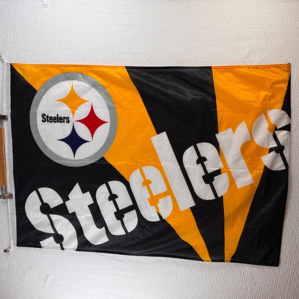 Good Stuff Pittsburgh Steelers Flag Black Gold 28.5 x 41.25 NFL Football